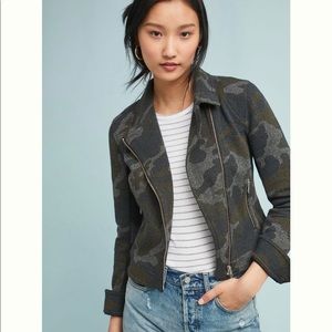 Anthropologie Camo Moto Jacket